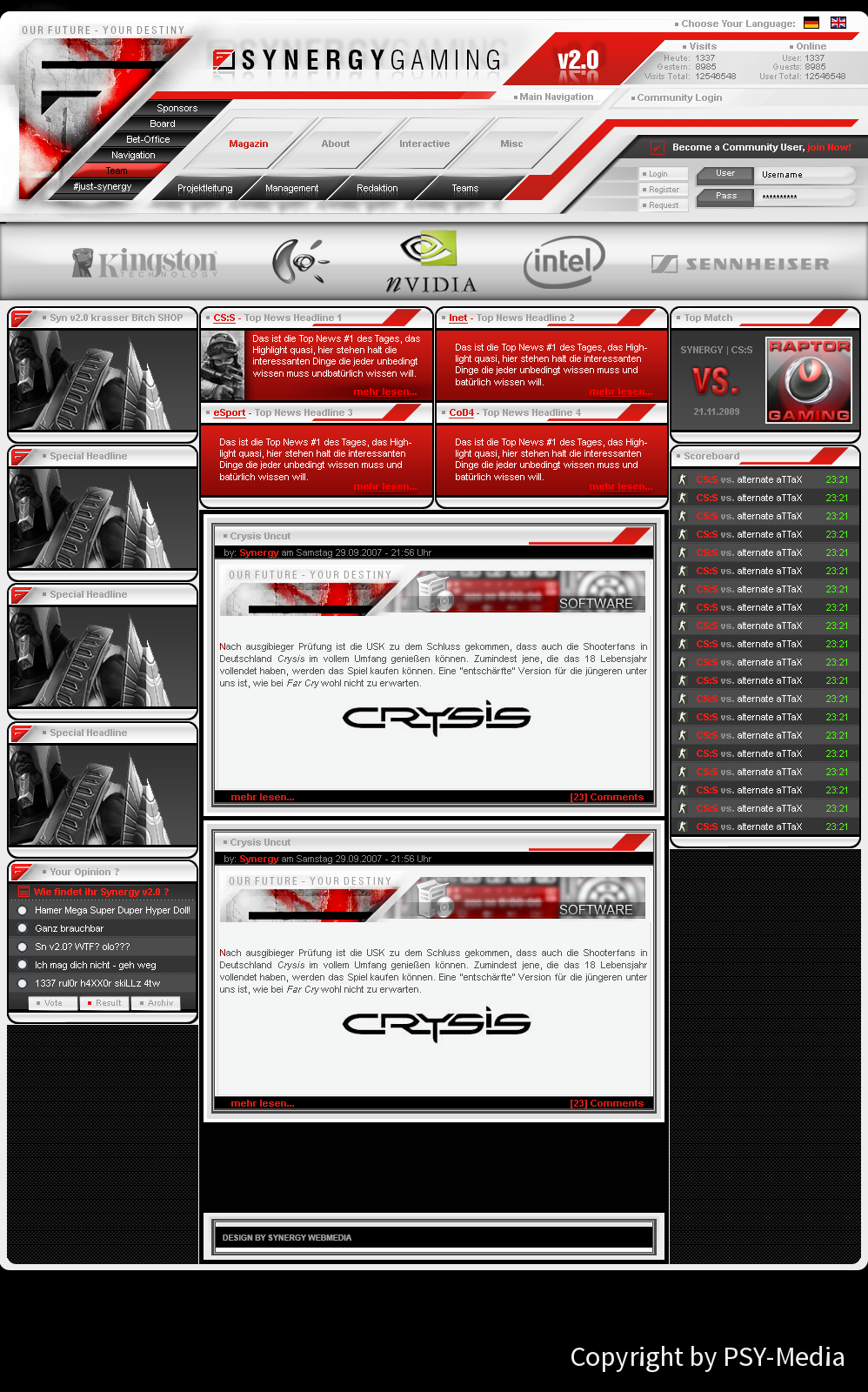 Unser altes Clandesign.