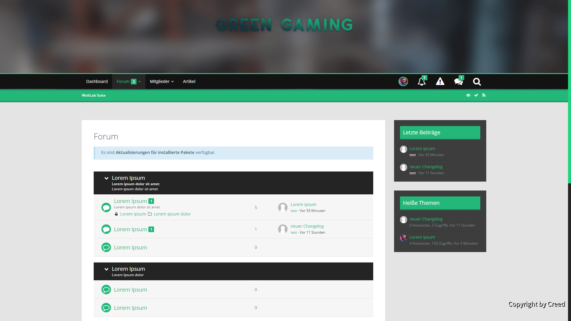 WSF 5.0 Foren Stil | Green Gaming